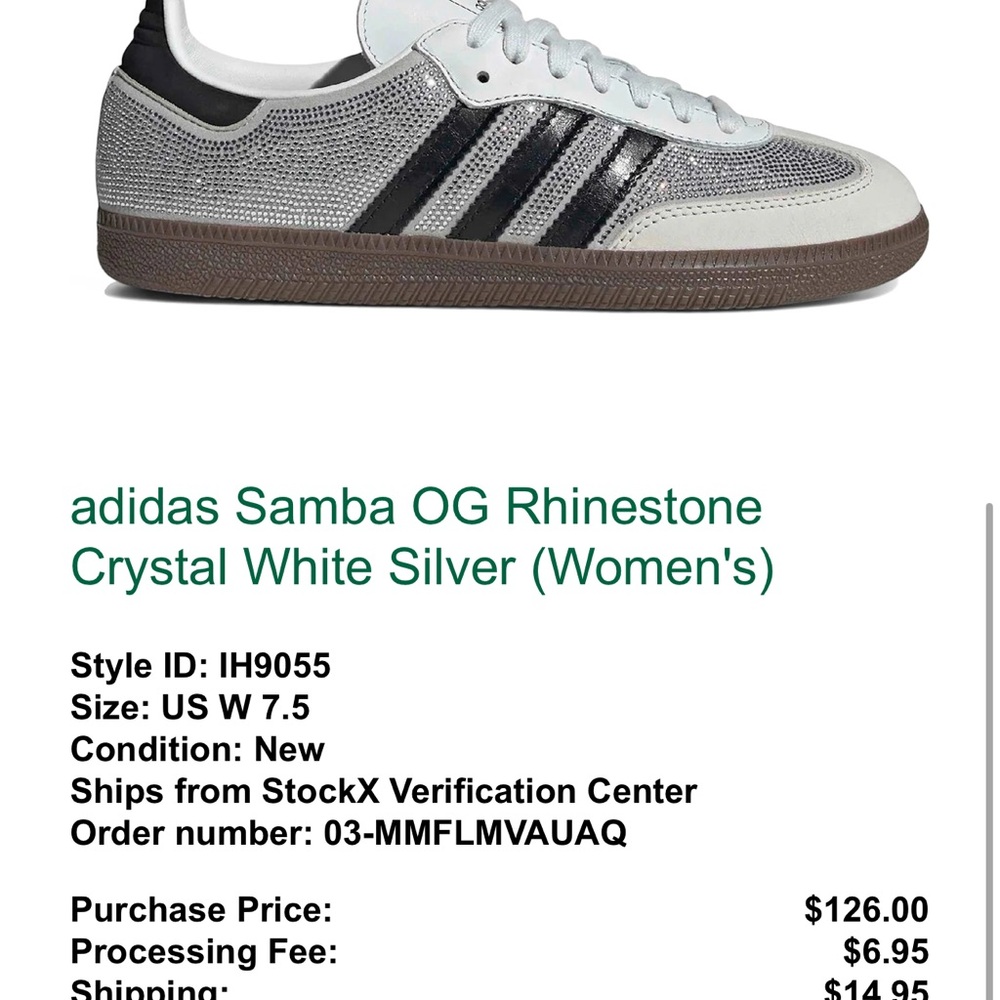 Adidas Samba OG Silver and Black Sneakers